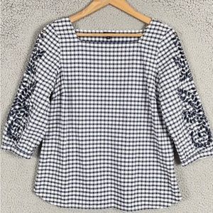 Talbots Square Neck Blouse.